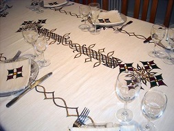 Nappes et serviettes artisanales en coton éthiopien