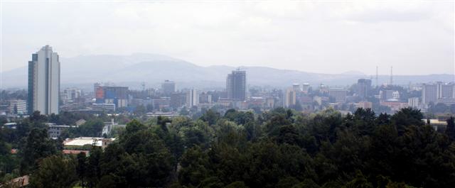 Vue d'Addis Abeba en Ethiopie