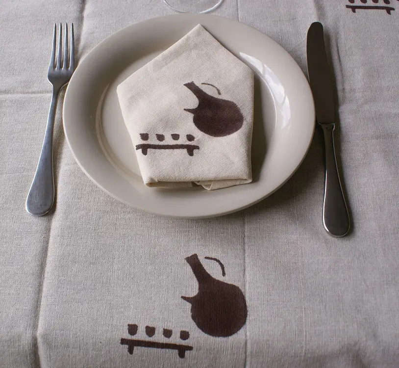 Nappe Jebena en coton éthiopien filé à la main et tissées à la main