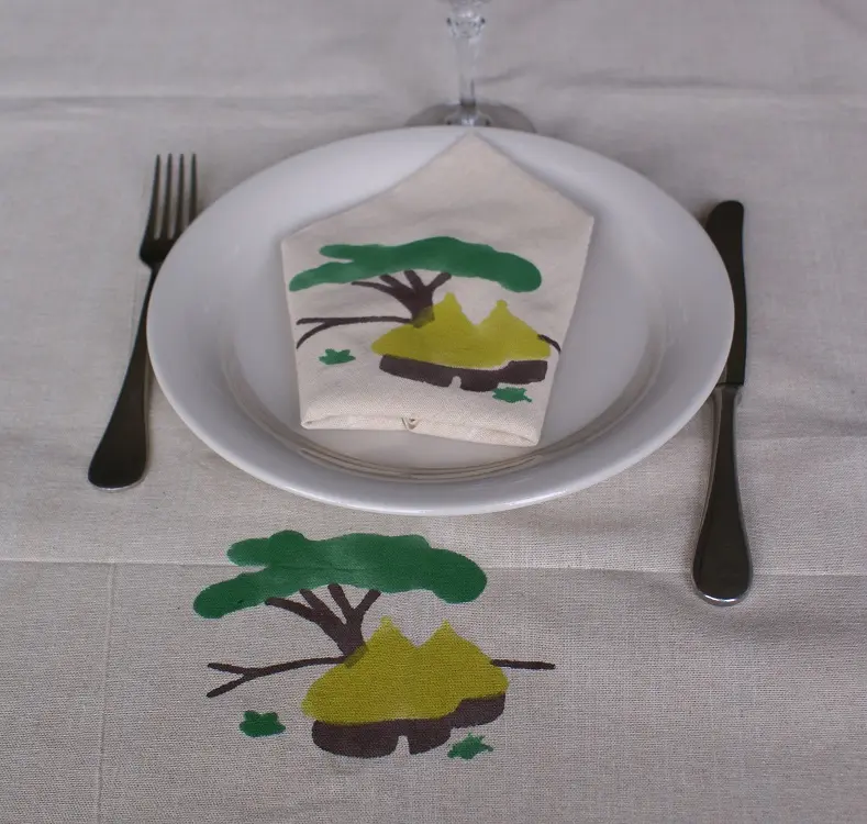 Nappe Toukoul coton éthiopien filé à la main et tissées à la main