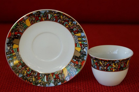 Service à café en porcelaine ethiopien