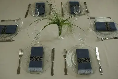 Serviettes de table équitables en coton éthiopien