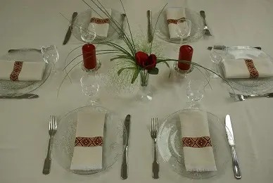 Serviettes de table équitables en coton éthiopien