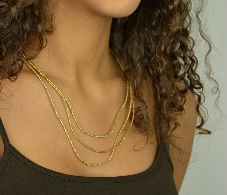 Collier éthiopien en laiton fait à la main
