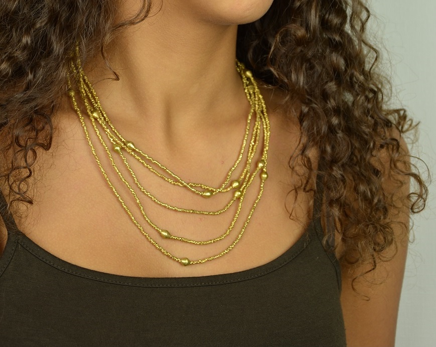 Collier éthiopien en laiton fait à la main