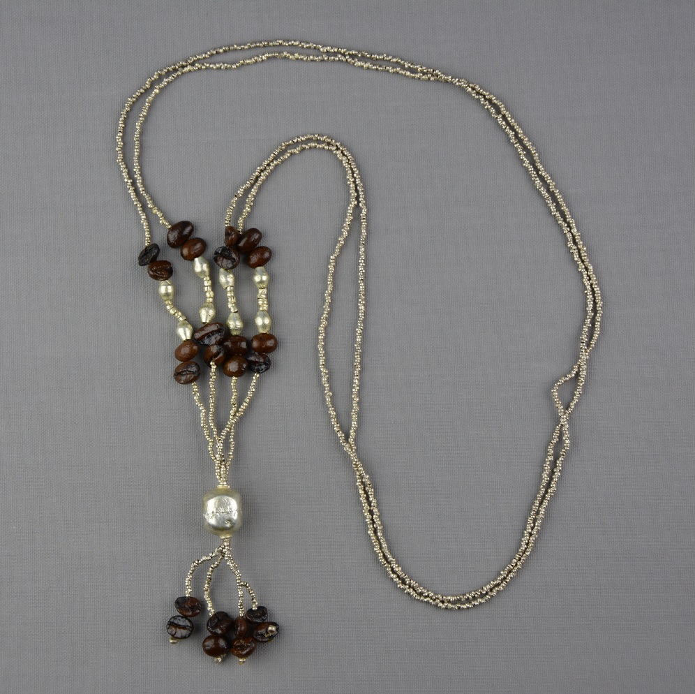 Collier éthiopien plaqué argent fait à la main