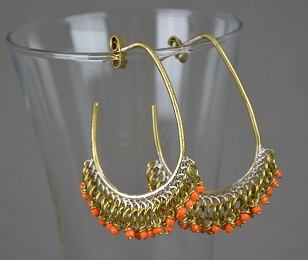 Boucles d'oreilles ethiopiennes faites à la main