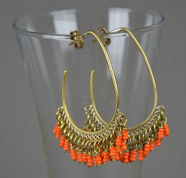 Boucles d'oreilles ethiopiennes faites à la main