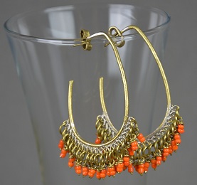 Boucles d'oreilles ethiopiennes faites à la main
