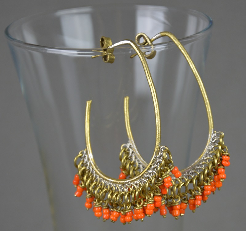 Boucles d'oreilles ethiopiennes faites à la main