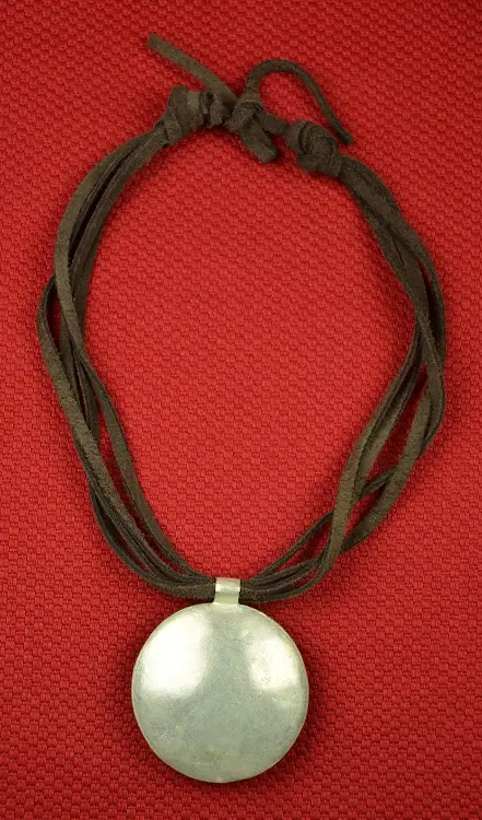 collier éthiopien Abyssinia Café Busqué entièrement fait à la main en matériaux recyclés plaqués argent