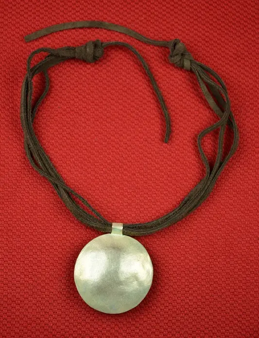 collier éthiopien Abyssinia Café Busqué entièrement fait à la main en matériaux recyclés plaqués argent