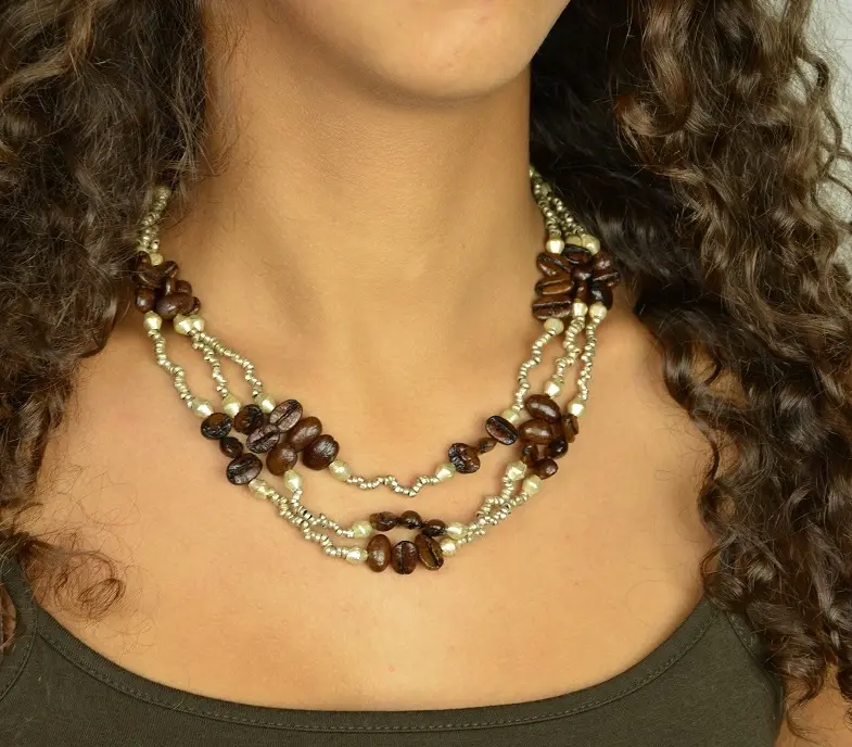 Collier équitable éthiopien Harar Argenté en matériaux recyclés