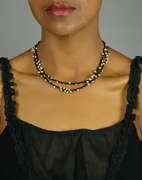 Collier éthiopien plaqué argent Abyssinia Parsemé entièrement fait à la main
