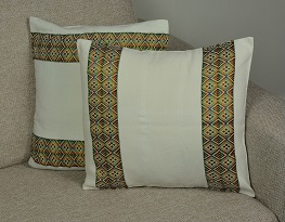 Housse de coussin éthiopienne en coton