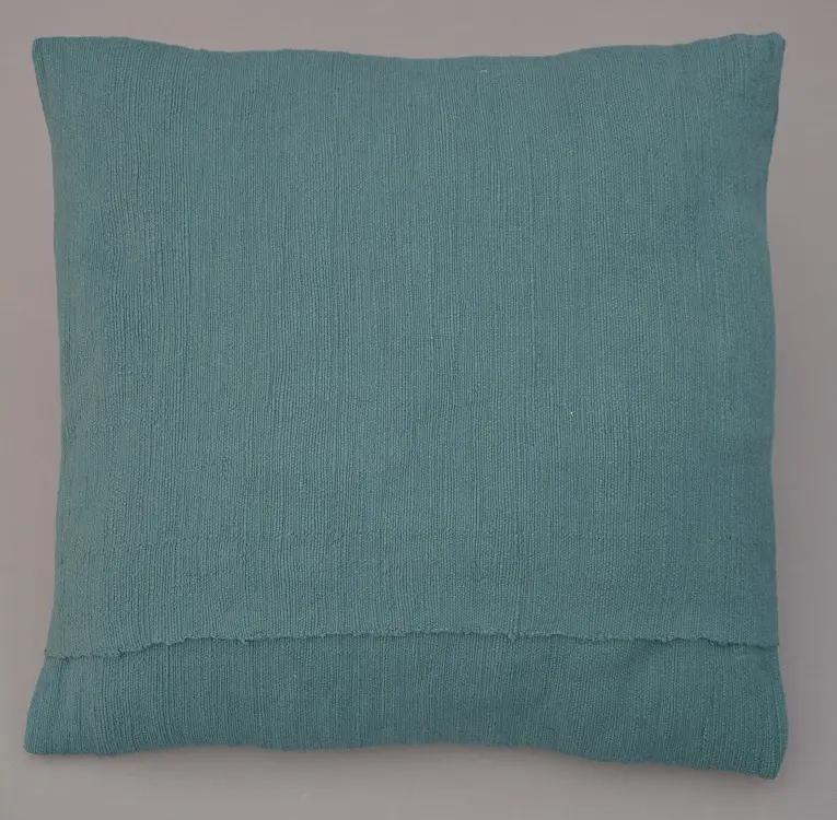 Housse de coussin Atomic Forêt en coton éthiopien filé, tissée et brodée à la main