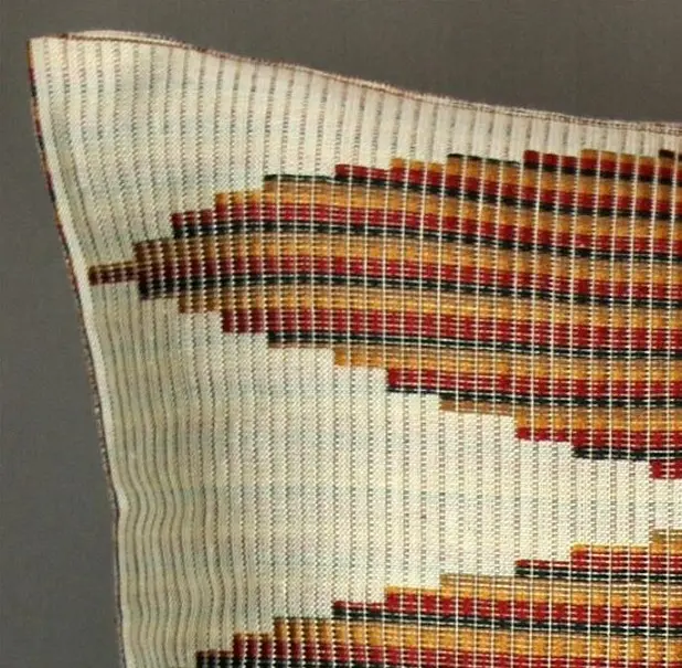 Housse de coussin Ethnique en coton éthiopien filé à la main et rayonne