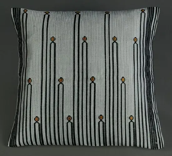 Housse de coussin Ethnique Konso en coton éthiopien filé à la main et rayonne