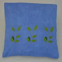 Housses de coussins equitables Rameau Bleu en coton éthiopien, filé à la main