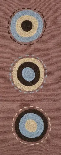 Housse de coussin Sphère Chocolat en coton éthiopien filé, tissée et brodée à la main