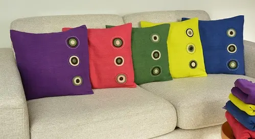 Housses de coussins equitables en coton éthiopien, filé à la main