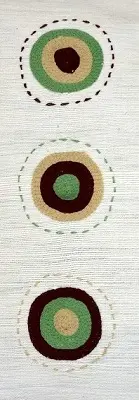 Housse de coussin Sphère Ecru en coton éthiopien filé, tissée et brodée à la main