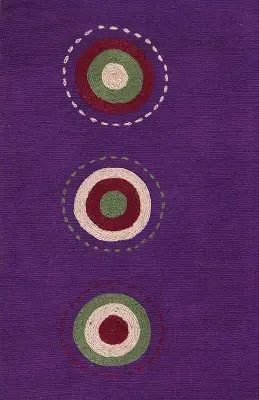 Housse de coussin Sphère Violet en coton éthiopien filé, tissée et brodée à la main