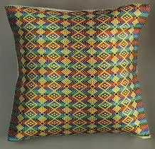 housses de coussins équitables Tibeb Arc en Ciel en coton éthiopien et rayonne, filé à la main
