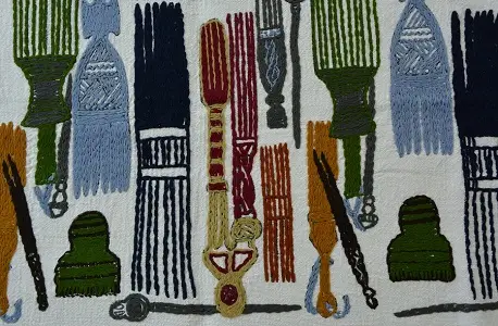 Broderie_artisanale éthiopienne sur coton