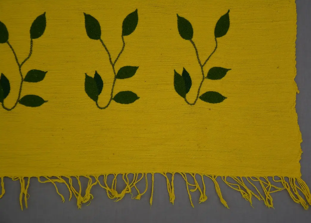 Jeté de canapé, couvre lit Rameau Banane fait main en coton éthiopien