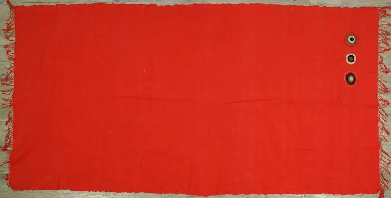 Jeté de canapé, couvre lit Rouge fait main en coton éthiopien