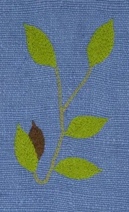 Jeté de canapé, couvre lit Rameau Bleu fait main en coton éthiopien