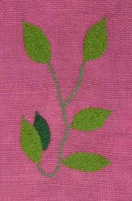 Jeté de canapé, couvre lit Rameau Magenta fait main en coton éthiopien