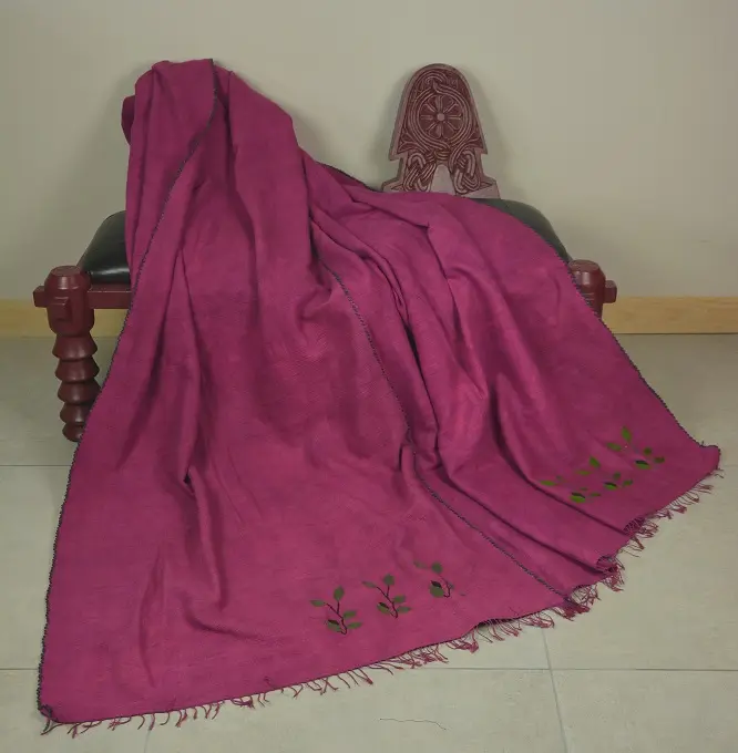 Jeté de canapé, couvre lit Rameau Magenta fait main en coton éthiopien
