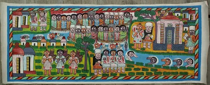 Peinture éthiopienne traditionnelle sur toile