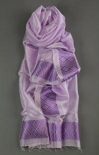 Echarpe artisanale Shema Mauve