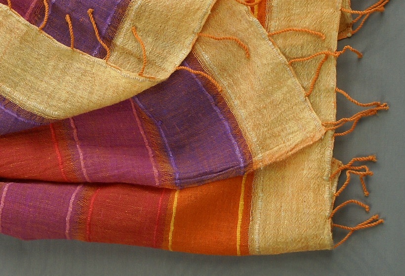 Echarpe artisanale ethiopienne Danakil Soleil