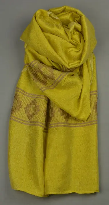 Echarpe éthiopienne équitable ambre en polyester tissée à la main