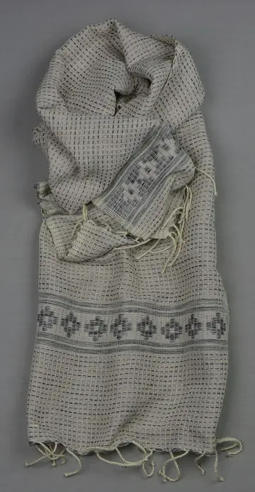 Echarpe éthiopienne perle en polyester tissée à la main