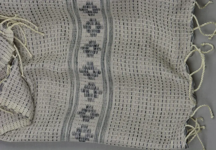 Echarpe éthiopienne perle en polyester tissée à la main