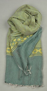 Echarpe éthiopienne artisanale en polyester tissée à la main: Arada Avocat