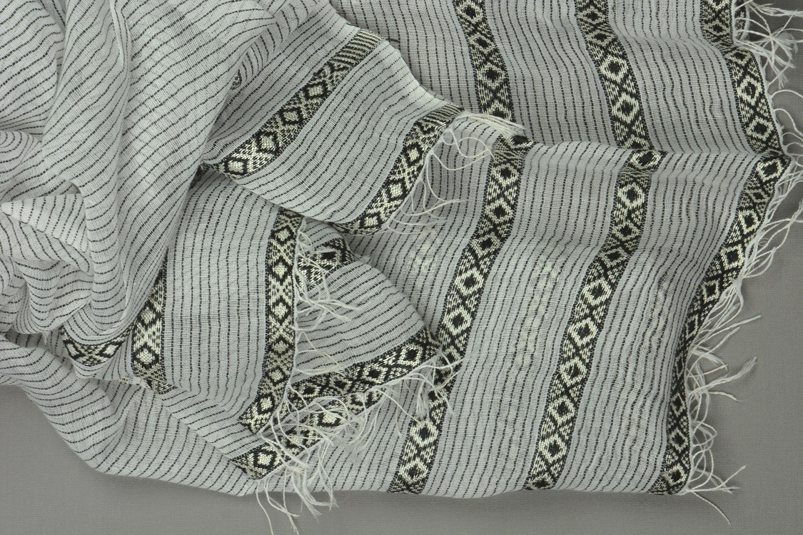 Echarpe éthiopienne en coton éthiopien filé à la main
