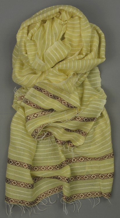 Echarpe artisanale ethiopienne Shirib Vanille