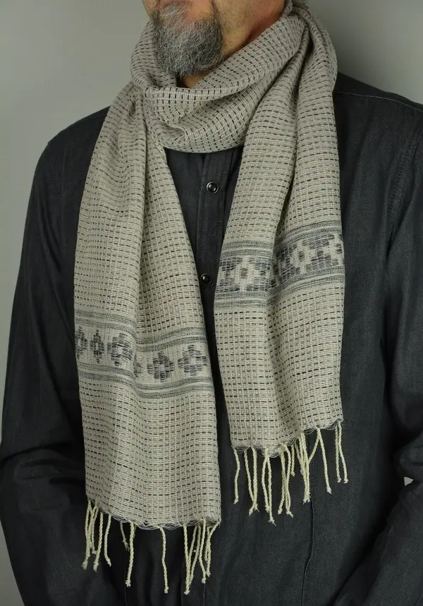 Echarpe éthiopienne perle en polyester tissée à la main
