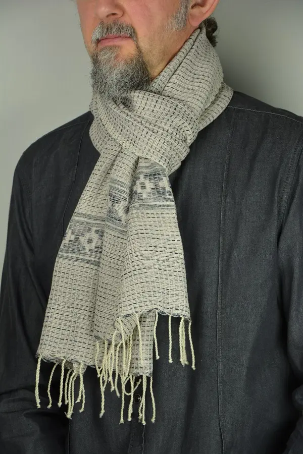 Echarpe éthiopienne perle en polyester tissée à la main
