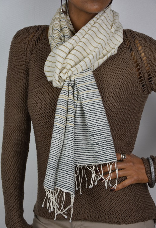 Echarpe éthiopienne en Coton tissée à la main