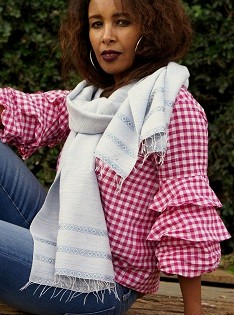 Etole Echarpe Foulard Cheche ethiopienne en coton