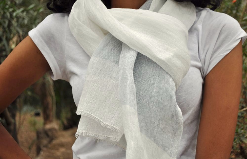 Etole Echarpe Foulard Cheche ethiopienne en lin