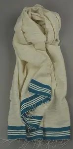 Echarpe artisanale équitable tissée à la main en coton éthiopien