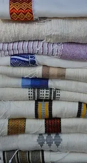 Echarpe équitable artisanale Classique en coton éthiopien